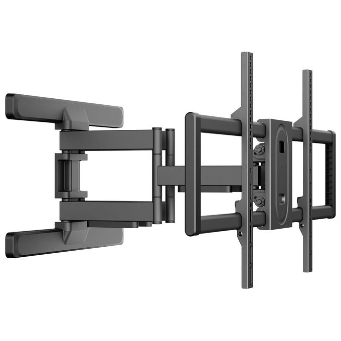Equip Staffa TV Full Motion 43'' 100'' 2 Snodi VESA 800x400 Carico 60 Kg Gestione Cavi colore Nero