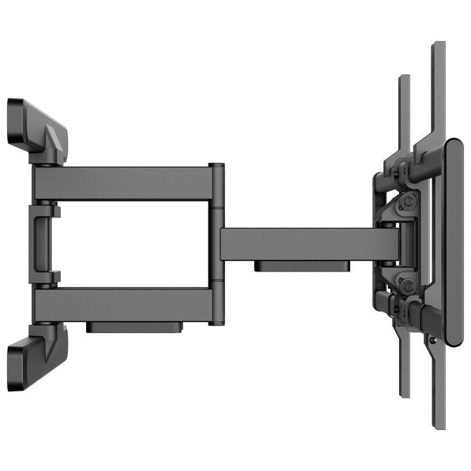 Equip Staffa TV Full Motion 43'' 100'' 2 Snodi VESA 800x400 Carico 60 Kg Gestione Cavi colore Nero