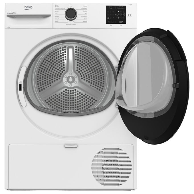 Beko BMTAM93EB Asciugatrice Pompa di Calore 9 Kg Classe D 15 Programmi 64 dB (84.6x59.8x60.7 cm) colore Bianco