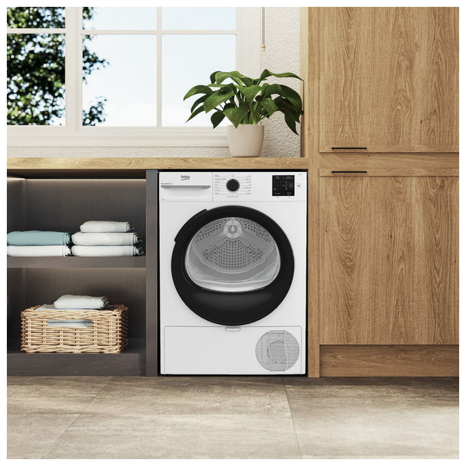 Beko BMTAM93EB Asciugatrice Pompa di Calore 9 Kg Classe D 15 Programmi 64 dB (84.6x59.8x60.7 cm) colore Bianco