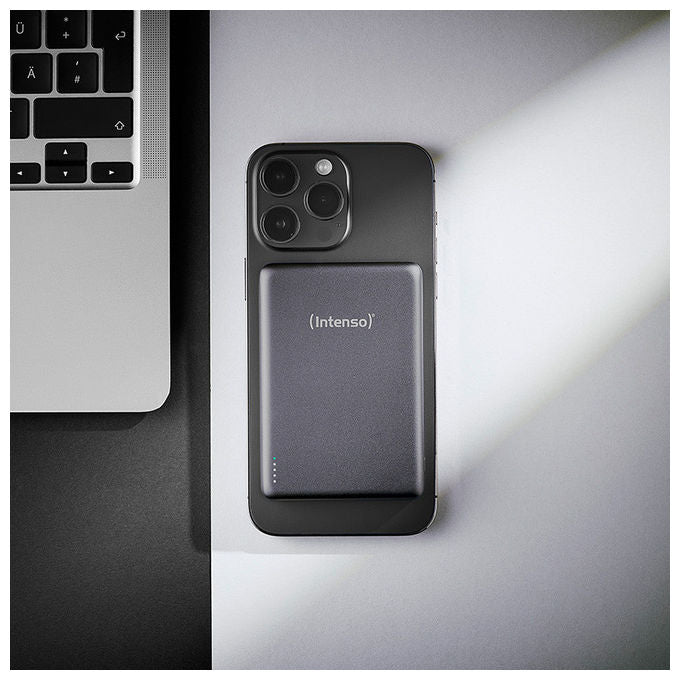 Intenso MW10000 Power Bank MagSafe Ricarica Wireless Grigia