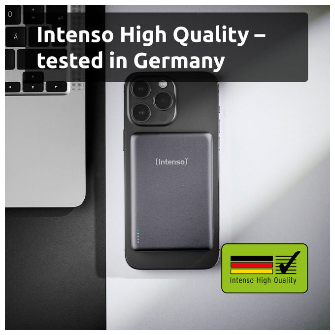 Intenso MW10000 Power Bank MagSafe Ricarica Wireless Grigia
