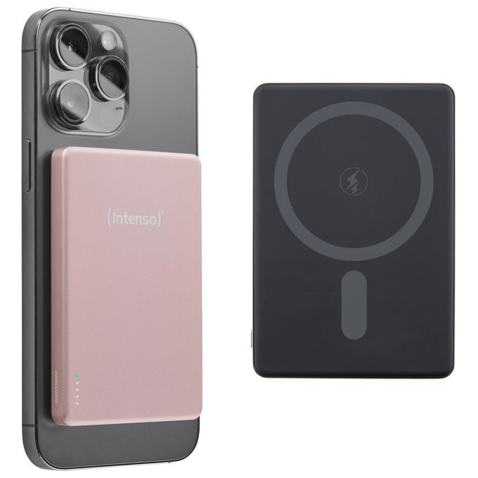 Intenso MW5000 Power Bank 5000mAh Ricarica Wireless MagSafe Rosa