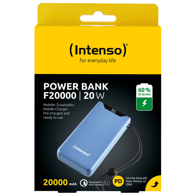 Intenso Powerbank 20000 mAh Blu Ricarica Veloce