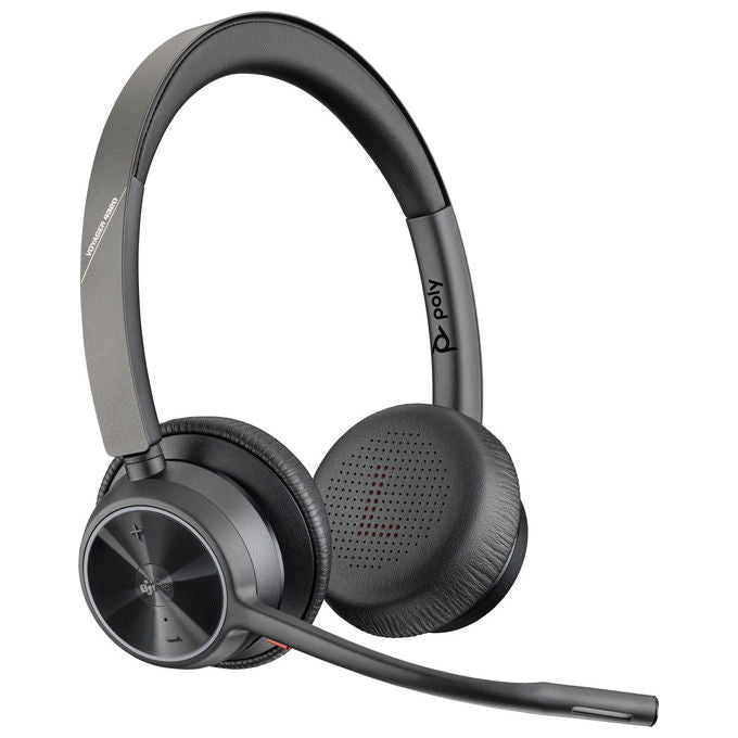 Poly Voyager 4320-M Cuffie Biaurali Wireless Bluetooth con Dongle USB-A-USB-C