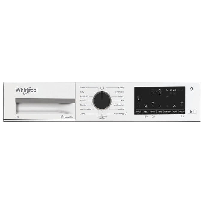 Whirlpool CWD93MWBSIT Asciugatrice Pompa di Calore 9 Kg Classe D Wi-Fi 6° Senso FreshCare+ (85x60x61 cm) colore Bianco