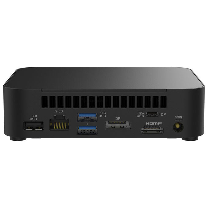 Asus 90AR00M2-M00030 NUC 14 Essential Mini PC Barebone Intel N250 RAM 16GB DDR5 SSD M.2 NVMe Wi-Fi 6E Bluetooth 5.3 colore Nero