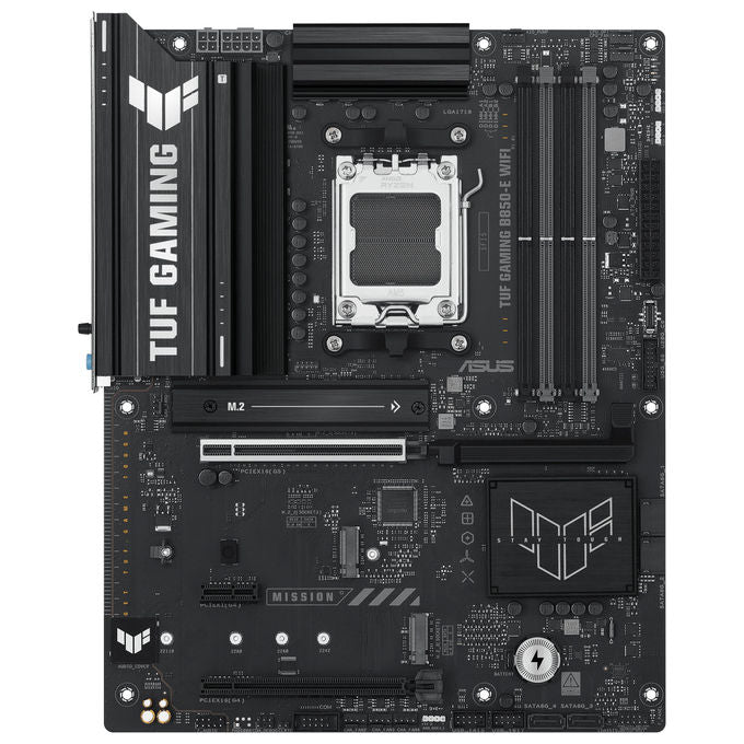 Asus TUF GAMING B850-E WIFI Scheda Madre ATX Socket AM5 DDR5 256GB PCIe 5.0 Wi-Fi 6E Bluetooth 5.3 LAN 2.5Gb USB-C 20Gbps Aura Sync colore Multicolore