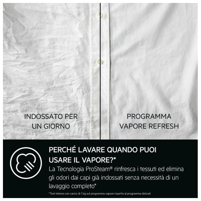 AEG LR7FD104B Lavatrice Serie 7000 ProSteam 10 Kg 1400 rpm Classe A (847x597x636) cm colore Nero Bianco