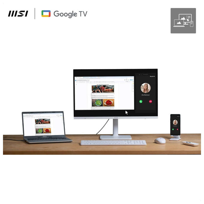 MSI Modern Md272upsw Monitor Smart 27'' 4k Uhd Google Tv