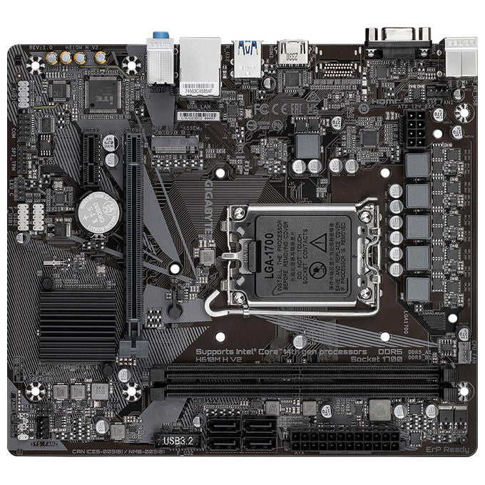 Gigabyte H610M H V2 Scheda Madre Micro ATX Intel LGA 1700 DDR5