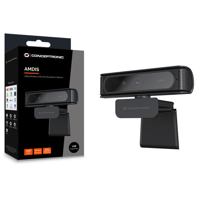 Conceptronic AMDIS09B Webcam Full HD 1080p