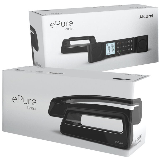 Alcatel ATL1428155 ePure 3 Iconic Telefono DECT Cordless Vivavoce Rubrica 100 Contatti Portata 300 m colore Nero