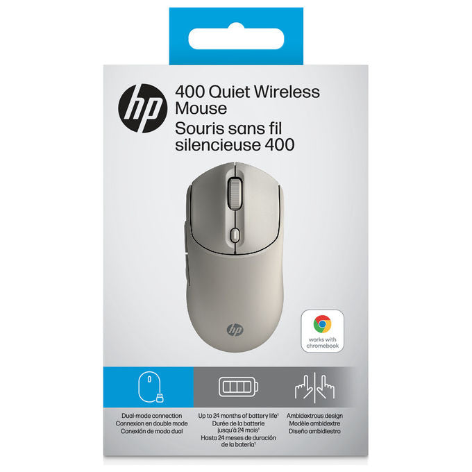 Hp Mouse Wireless Silenzioso 400 Ambidestro Grigio