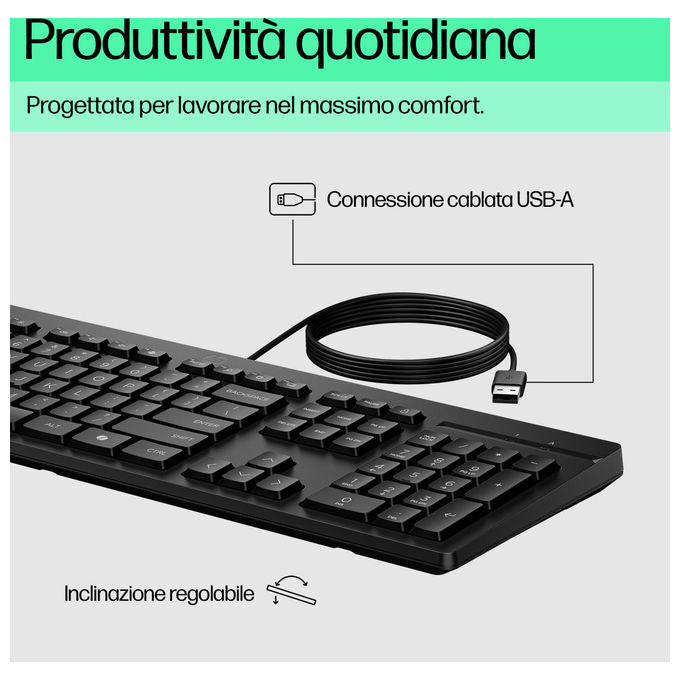 Hp Tastiera cablata 125 G2 Usb