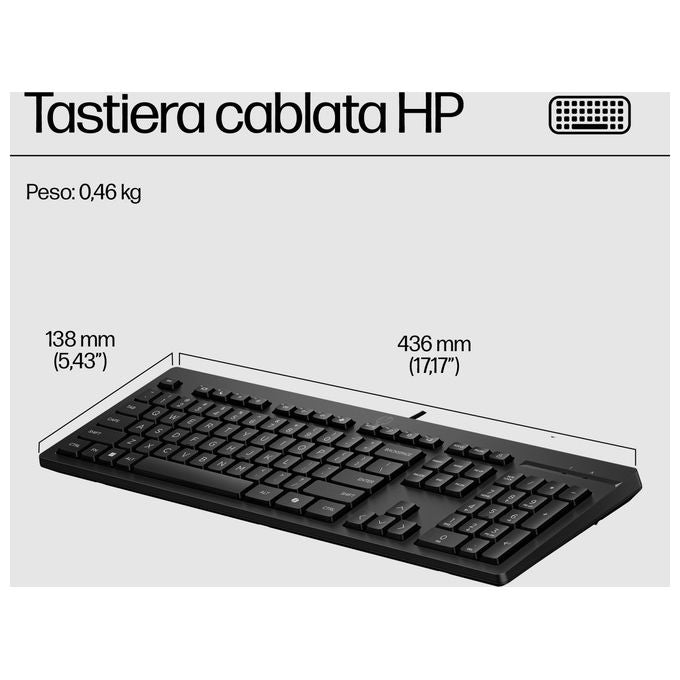 Hp Tastiera cablata 125 G2 Usb