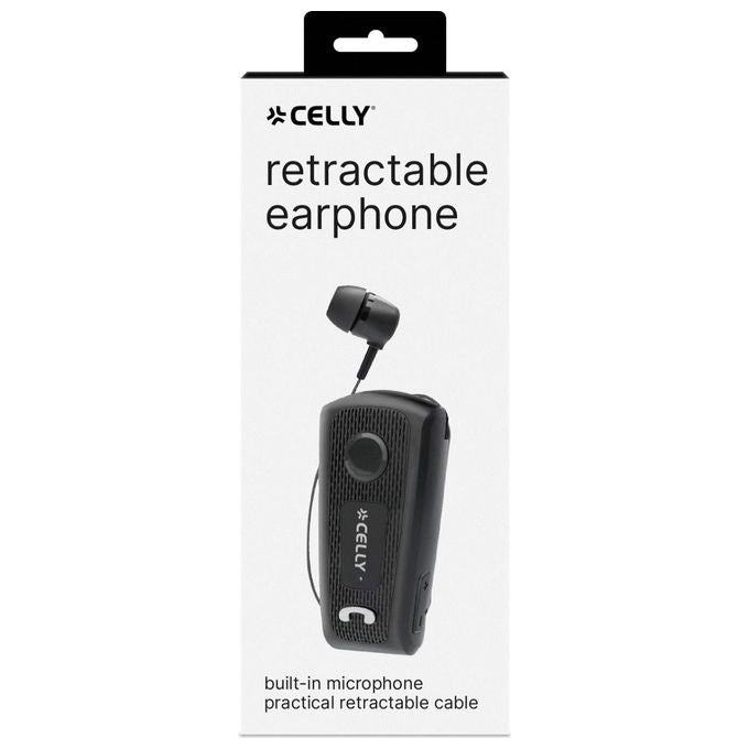Celly Auricolare In-Ear Cablato Nero con USB-C