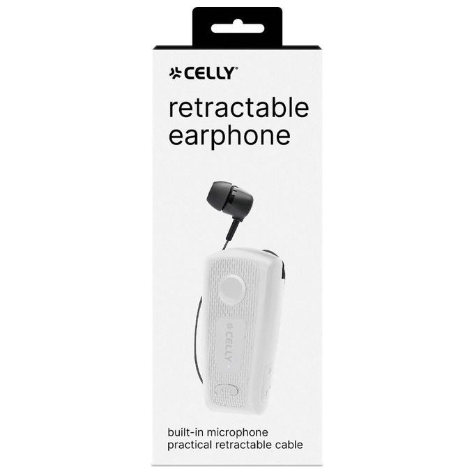 Celly Auricolare In-ear Cablato Bianco con USB-C