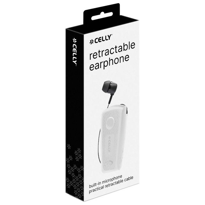 Celly Auricolare In-ear Cablato Bianco con USB-C