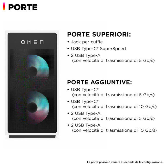 Hp Omen 35L Desktop Gaming Intel Core Ultra 9 RTX 5080 Windows 11 Nero