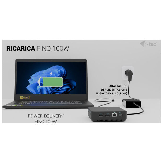 I-tec Docking Station USB-C DP Dual HDMI 100W