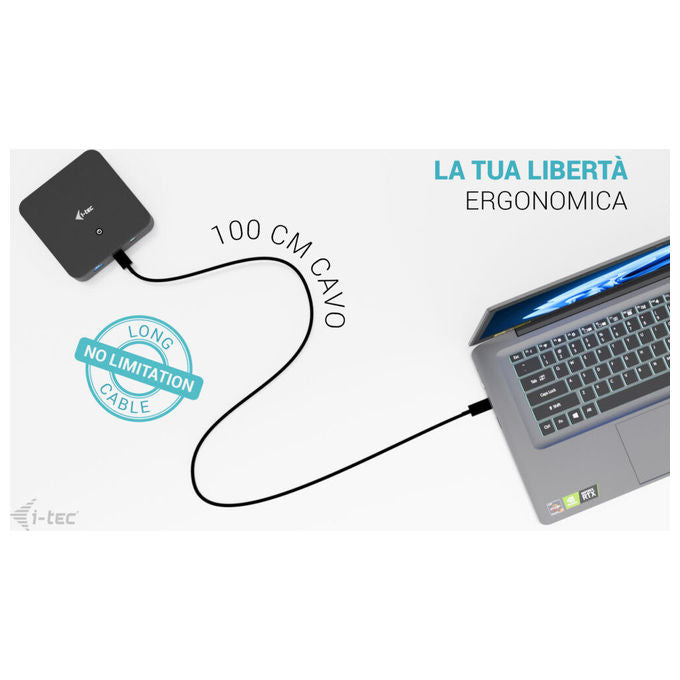 I-tec Docking Station USB-C DP Dual HDMI con Power Delivery 100W