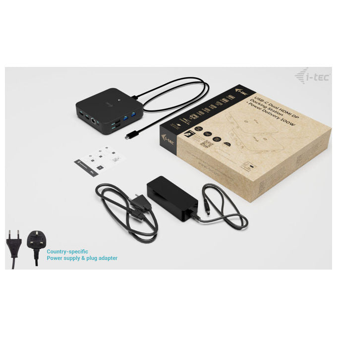 I-tec Docking Station USB-C DP Dual HDMI con Power Delivery 100W