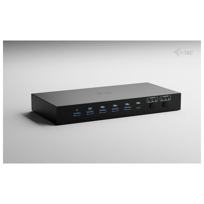 I-tec Docking Station USB-C KVM per 3 Host Doppio Video 92W