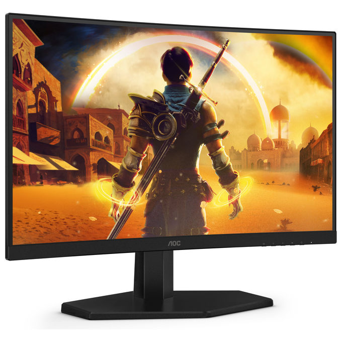 AOC Monitor Gaming Curvo 24'' Full Hd 180Hz Nero Rosso