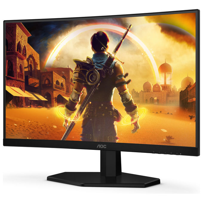 AOC Monitor Gaming Curvo 24'' Full Hd 180Hz Nero Rosso