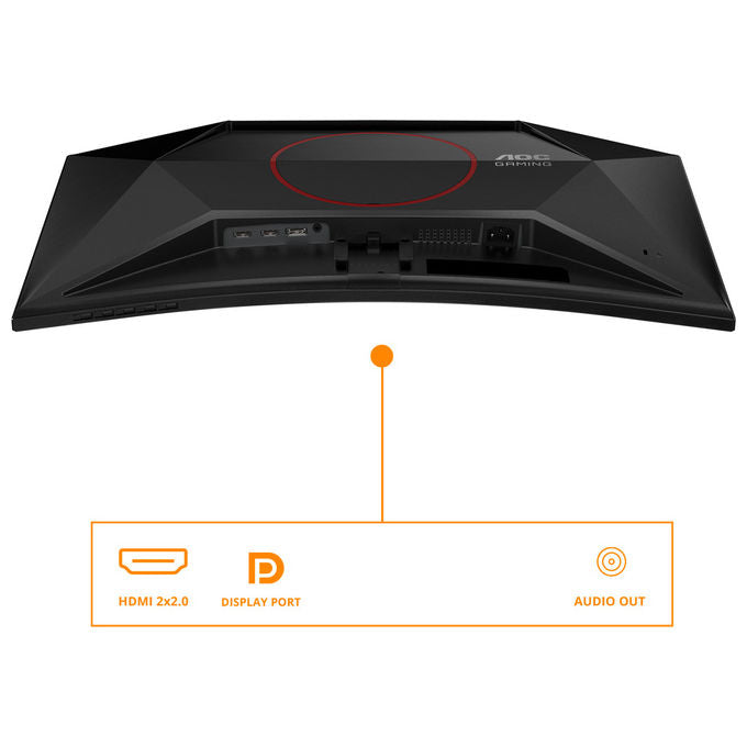AOC C27G42E Monitor Gaming Curvo 27'' Full HD Fast VA 1500R 180Hz 1ms HDR10 AdaptiveSync Altoparlanti colore Nero Rosso