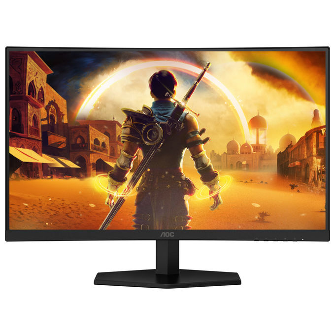 AOC C27G42E Monitor Gaming Curvo 27'' Full HD Fast VA 1500R 180Hz 1ms HDR10 AdaptiveSync Altoparlanti colore Nero Rosso