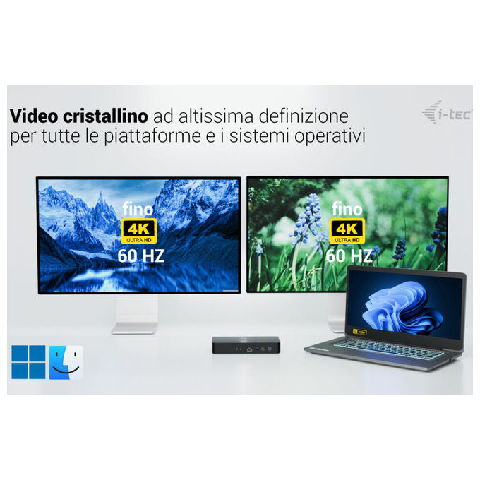 I-tec Docking Station Universale Dual Display Power Delivery 100W