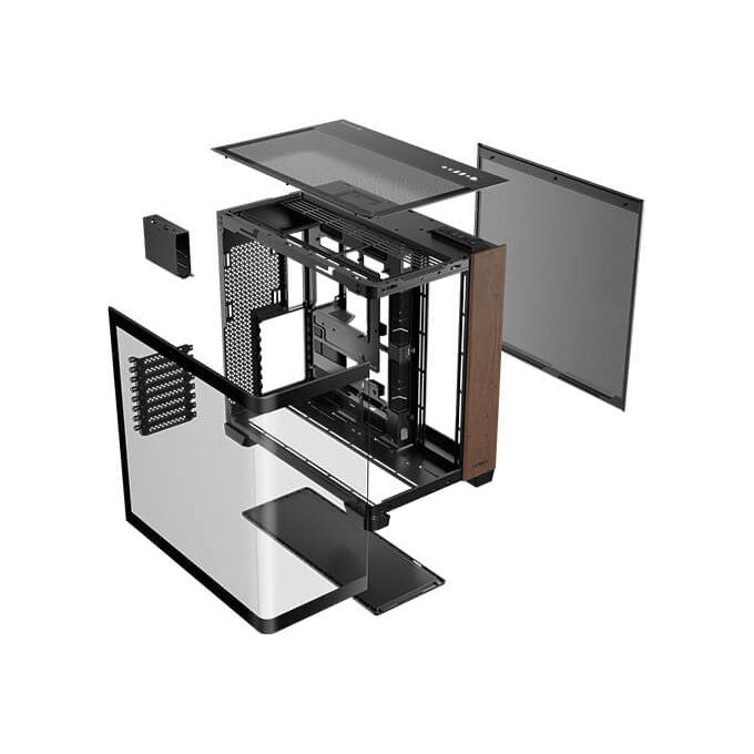Antec C8 Curve Wood Full Tower E-ATX Nero-Legno-Trasparente