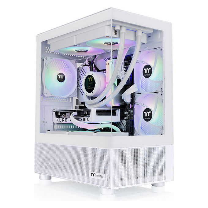 Thermaltake View 170 TG ARGB Snow, Micro Tower PC Bianco