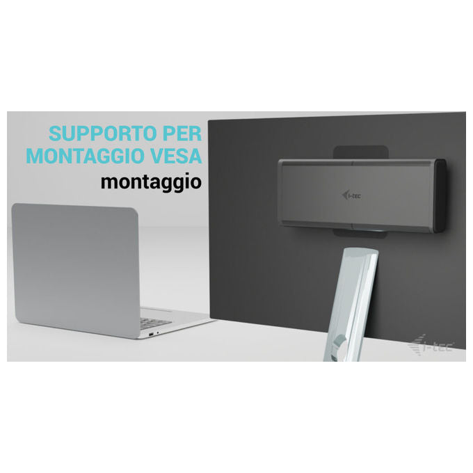 I-tec CA6MONITORDOCKPDIT Docking Station Universale 6 Monitor 4K 60Hz USB-C Power Delivery 140W LAN 2.5 Gbps colore Nero