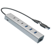 I-tec Hub USB-C-USB-A 7 Porte Ricarica Metallo
