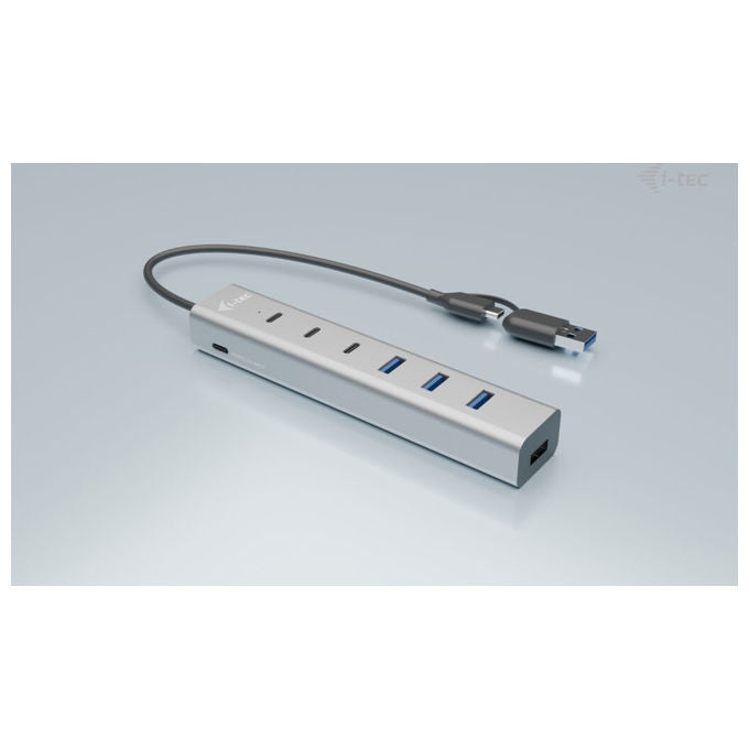 I-tec Hub USB-C-USB-A 7 Porte Ricarica Metallo