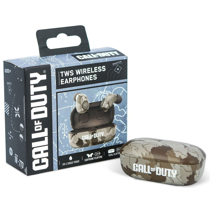 OTL Technologies COD283 Call of Duty Auricolari TWS Gaming Bluetooth 5.3 ENC IPX4 6h autonomia colore Mimetico