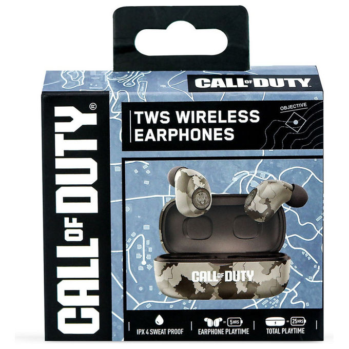OTL Technologies COD283 Call of Duty Auricolari TWS Gaming Bluetooth 5.3 ENC IPX4 6h autonomia colore Mimetico