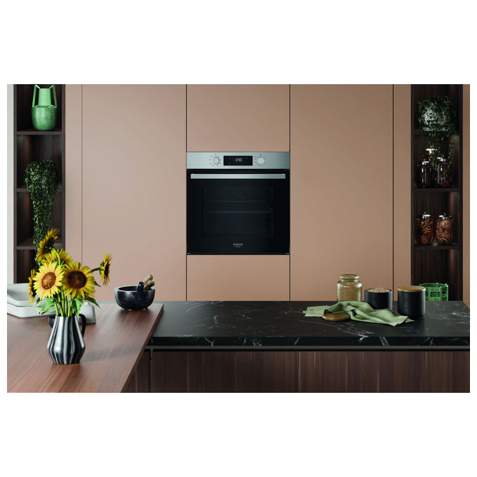 Hotpoint Ariston HAO3 K55H X Forno Elettrico da Incasso 71L Acciaio Inox Nero