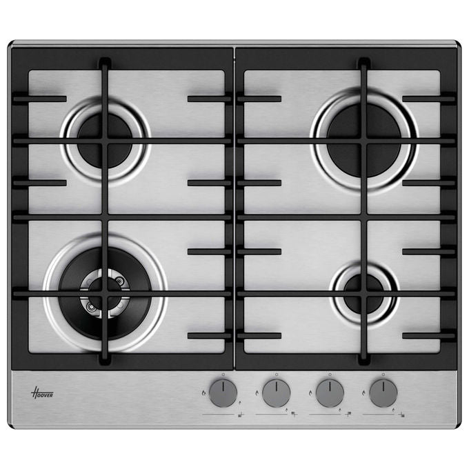 Hoover HHG6BF4C3X Piano Cottura a Gas Inox da Incasso 60 cm