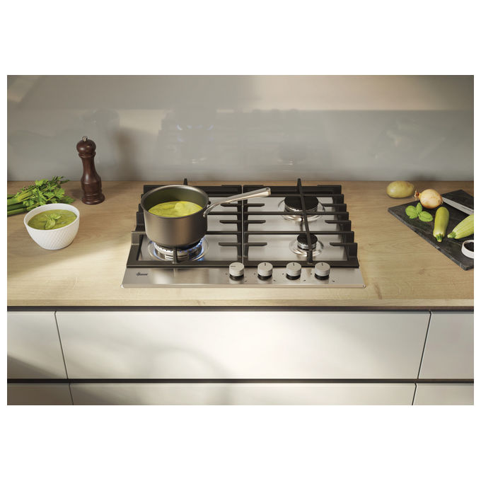 Hoover HHG6BF4C3X Piano Cottura a Gas Inox da Incasso 60 cm