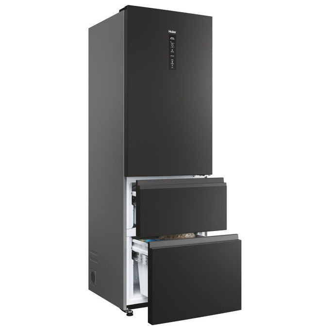 Haier HTW5618DNPT Serie 5 Frigorifero Combinato 360 L 185 cm Classe D 35 dB Total No Frost Wi-Fi colore Nero