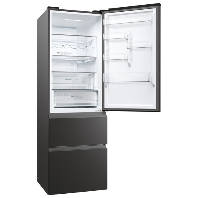 Haier HTW5618DNPT Serie 5 Frigorifero Combinato 360 L 185 cm Classe D 35 dB Total No Frost Wi-Fi colore Nero