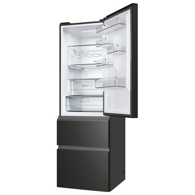 Haier HTW5618DNPT Serie 5 Frigorifero Combinato 360 L 185 cm Classe D 35 dB Total No Frost Wi-Fi colore Nero