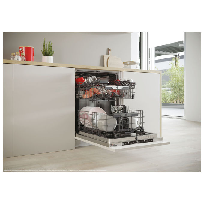 Hoover HS 5C4F0PTS H-DISH 500 Lavastoviglie Integrata 15 coperti Classe C 44 dB Wi-Fi Bluetooth (82x60x56 cm) colore Argento
