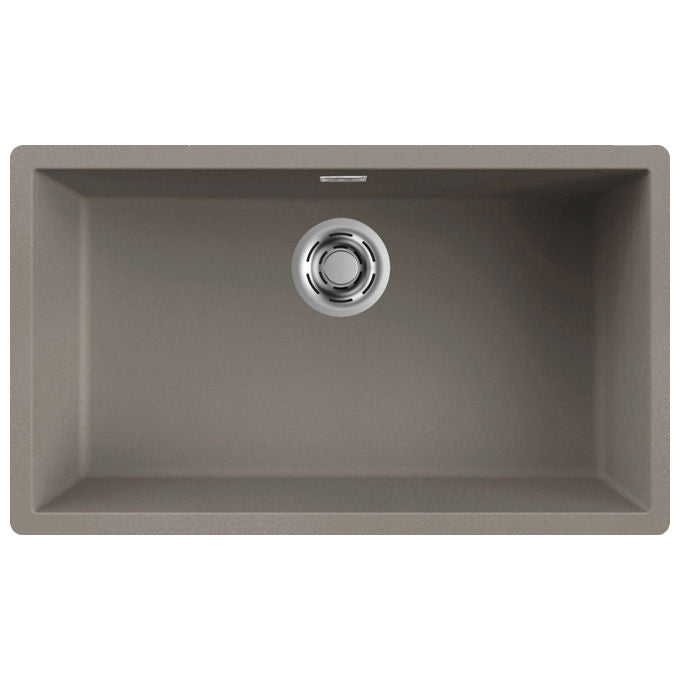 Elleci, Lavello Filotop Zen-F 130, 1 Vasca, 74.8x44.8 cm, Composito Grigio Tortora