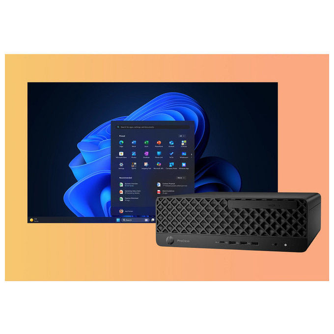 Hp ProDesk 4 SFF G1i Desktop Ai Pc Intel Core Ultra 5, 8GB Ram, Windows 11 Pro, Nero