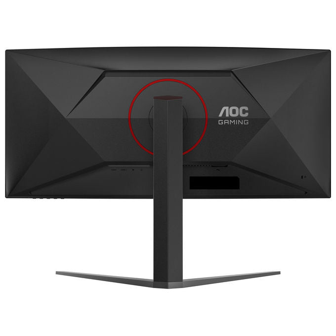 AOC CU34G4 Monitor PC Curvo 34'' WQHD 3440x1440 Fast VA 180Hz 1ms HDR10 AMD FreeSync Premium colore Nero Rosso